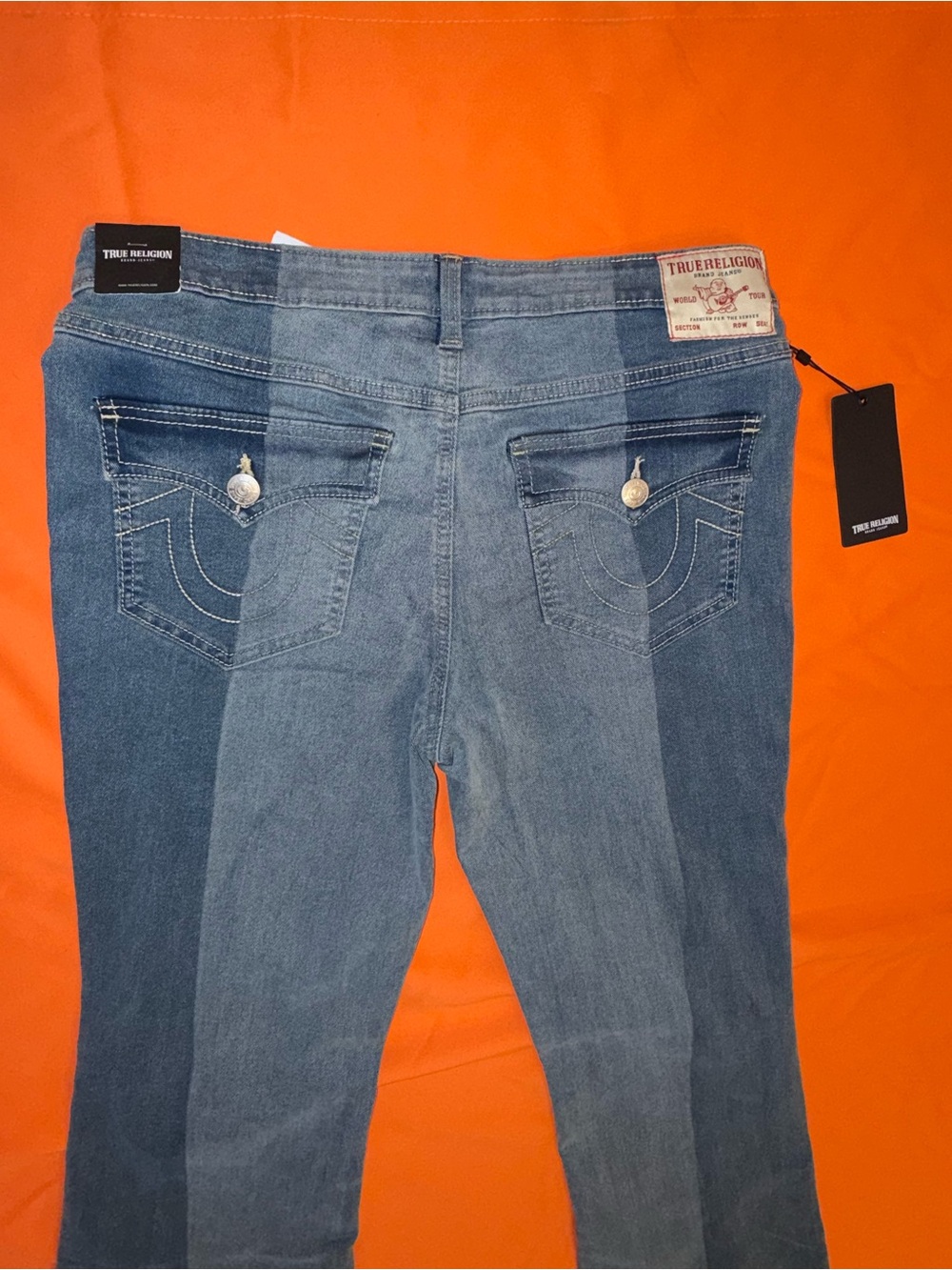 True Religion Women’s Two-Tone Blue Skinny Jeans